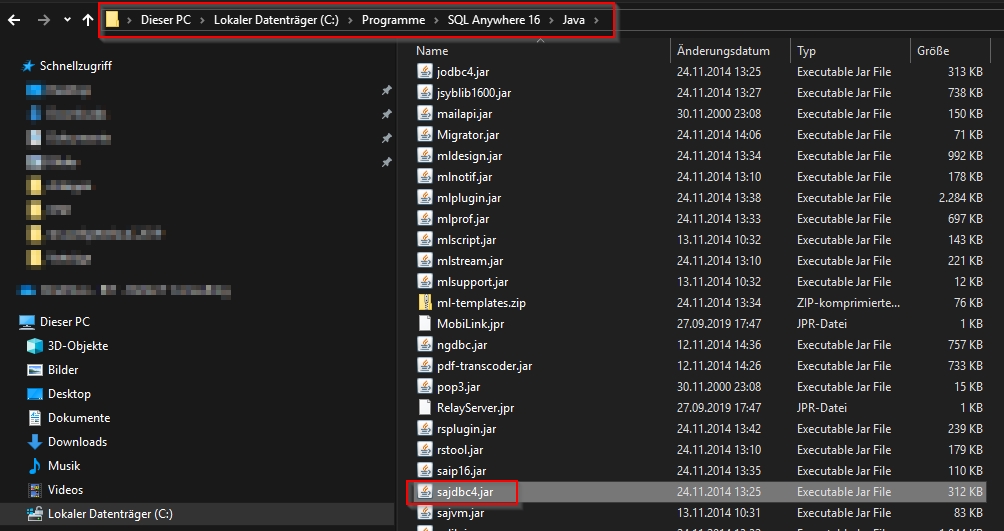 Java connect to SQL Anywhere database